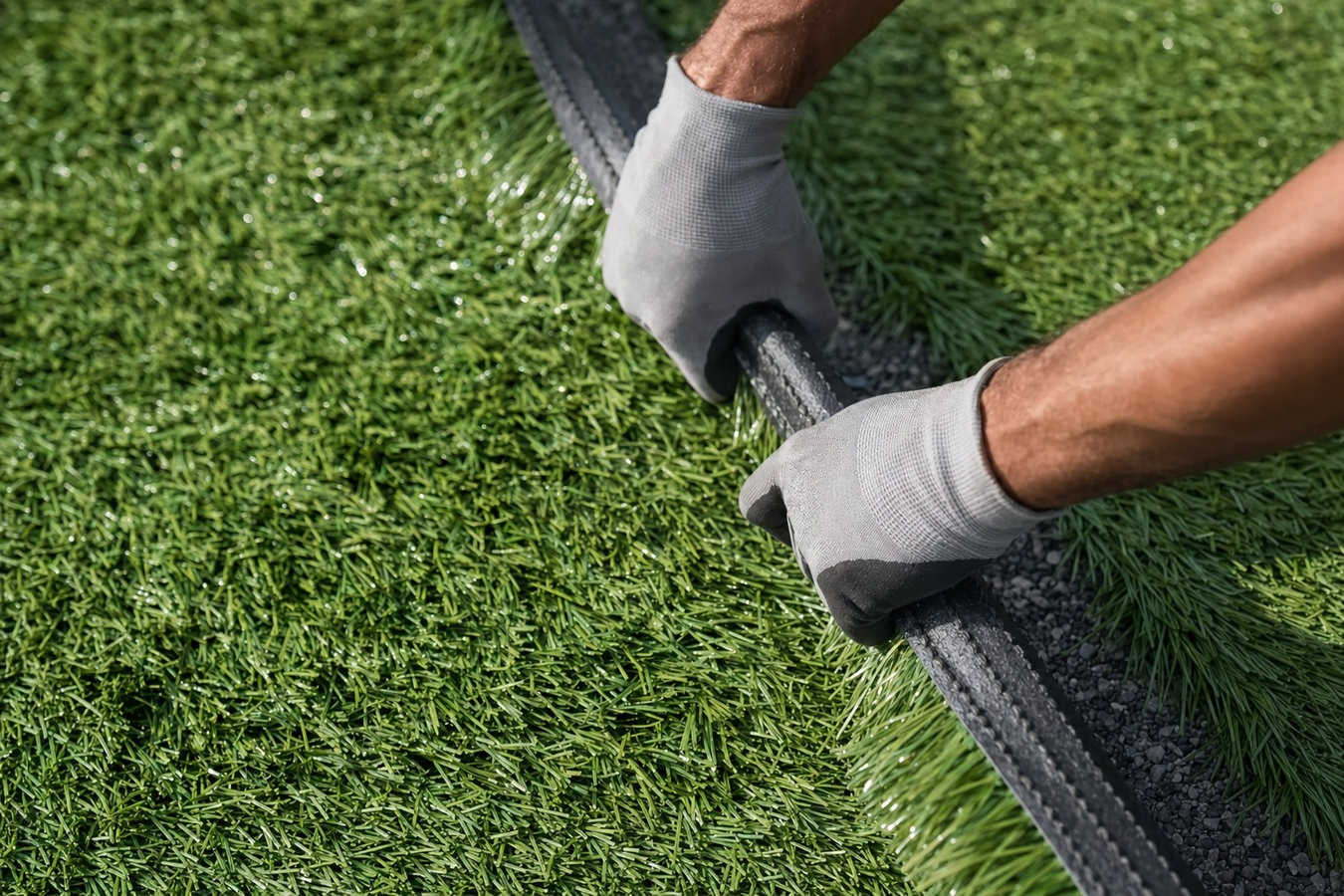 Artificial turf installation in Ceres, CA
