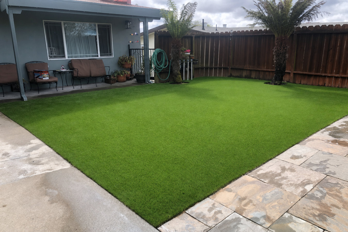 Drought-tolerant turf in Ceres, CA